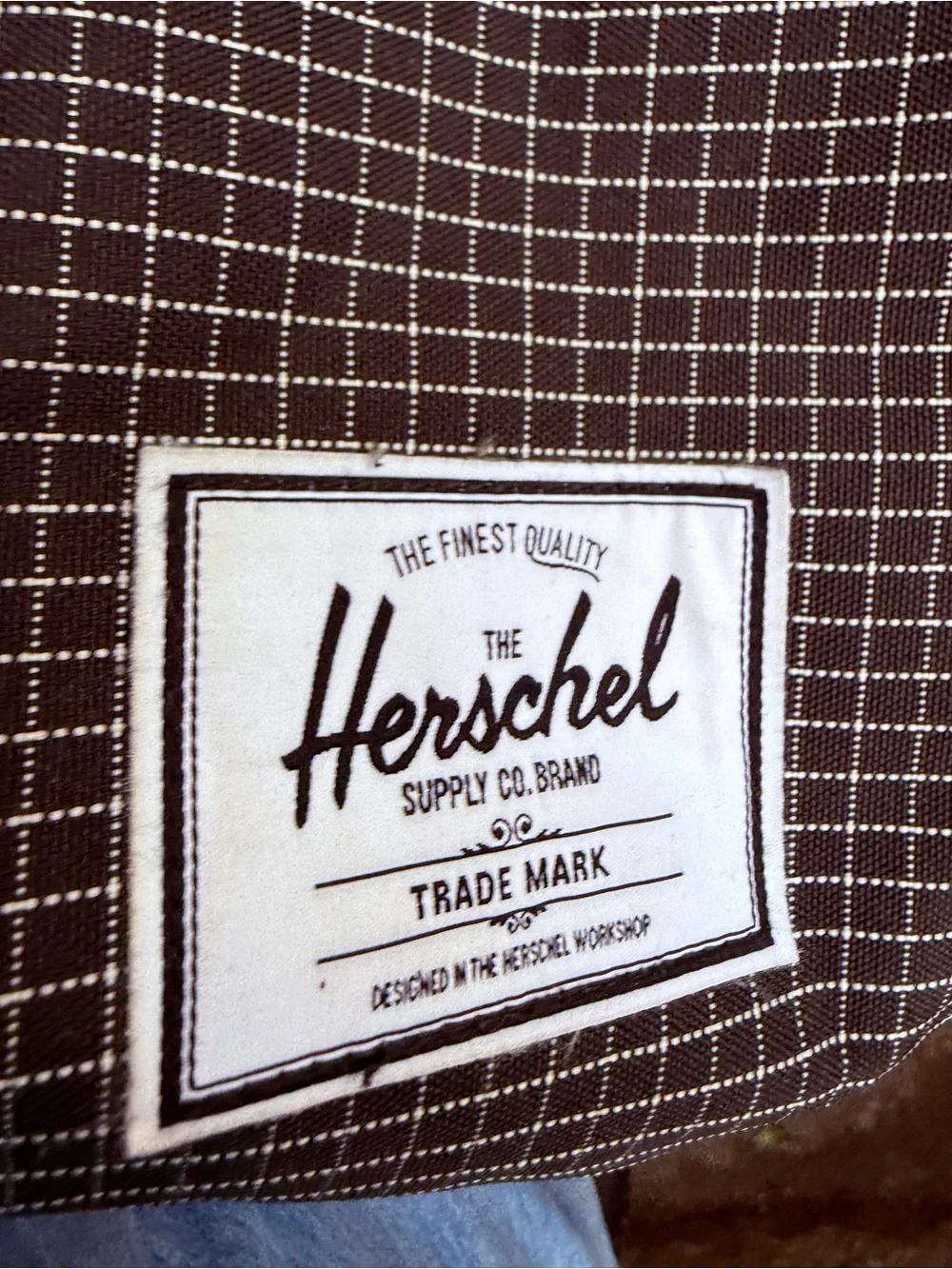 Herschel Supply Company Black Grid Travel Duffel 21” x 12” x 11 1/2”
